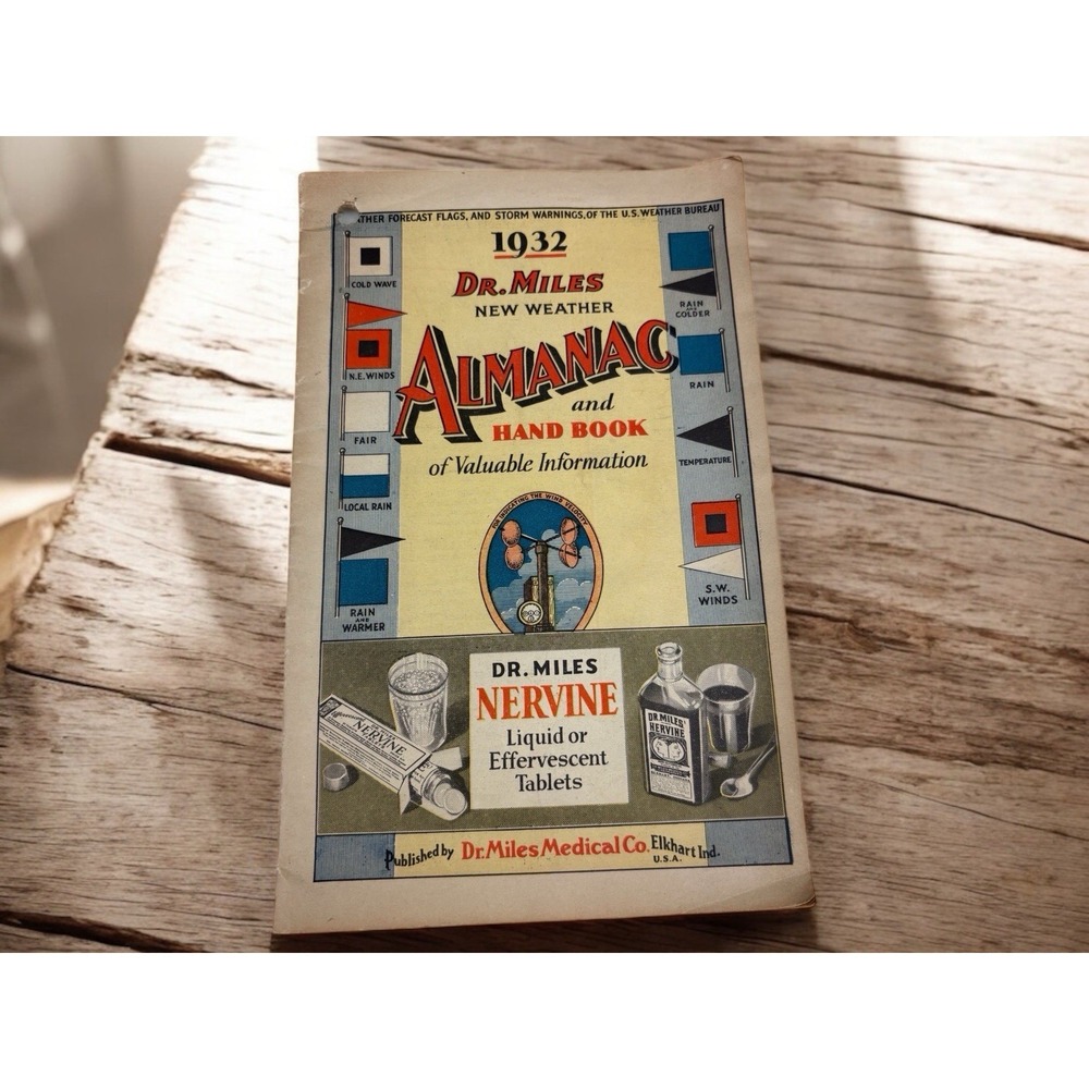 Dr. Miles‎ New Weather Almanac and Handbook of Valuable Information -1932